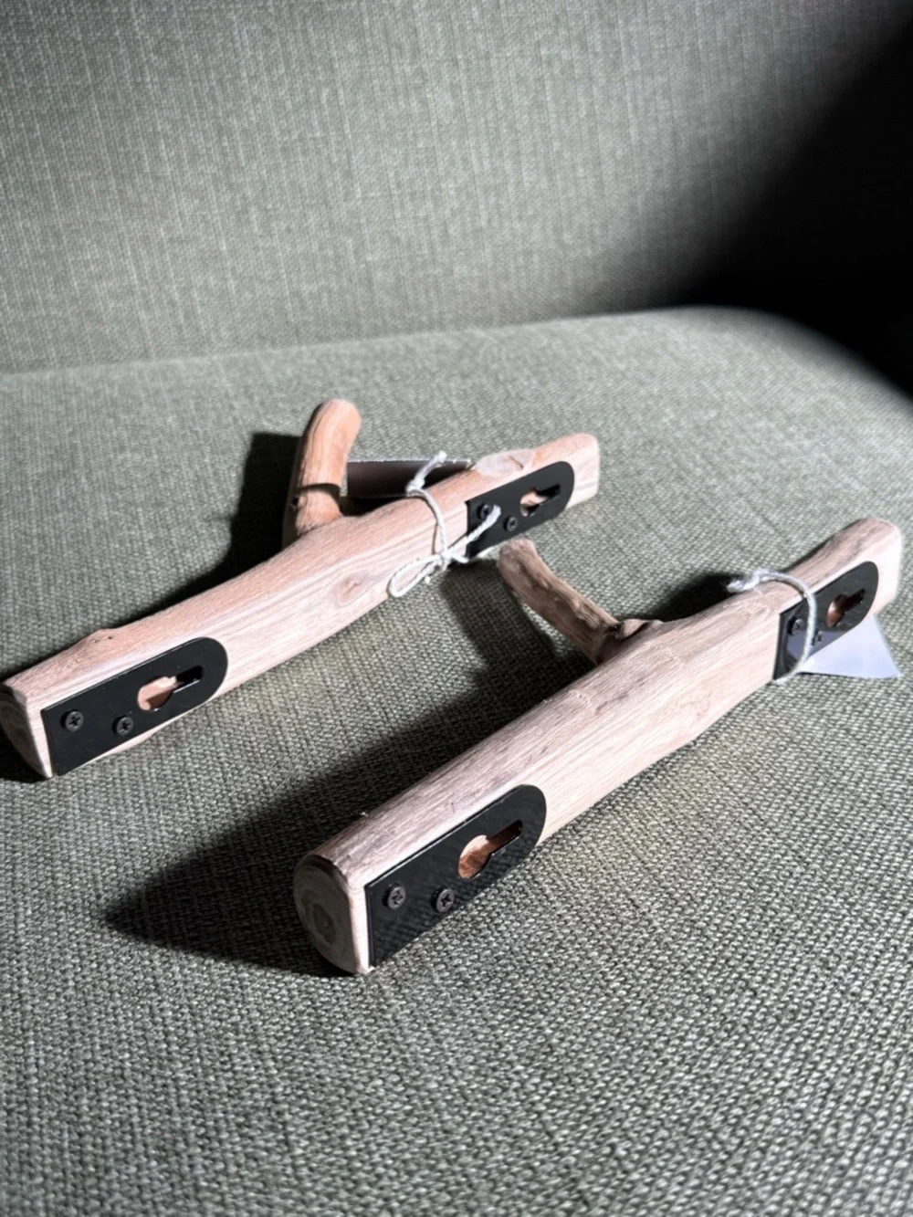 2for1 • NWT •• Terrain • Teak wood wall hooks